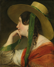 Friedrich von AMERLING - jeune fille au chapeau de paille