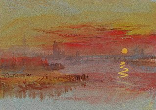 The Scarlet Sunset circa 1830-40 Joseph Mallord William Turner 1775-1851 Accepted by the nation as part of the Turner Bequest 1856 http://www.tate.org.uk/art/work/D24666