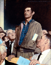 Norman Rockwell (1894-1978), "Freedom of Speech," 1943