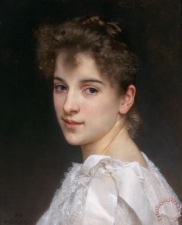 Gabrielle Cot, Daughter of Pierre Auguste Cot Painting by William Adolphe Bouguereau; Gabrielle Cot, Daughter of Pierre Auguste Cot Art Print for sale